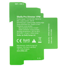 Pro DIN bėgelio 1 kanalų šviesos reguliatorius Shelly Pro Dimmer 1 WiFi / Bluetooth Pro DIN bėgelio 1 kanalų šviesos reguliatorius Shelly Pro Dimmer 1 WiFi / Bluetooth