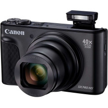 „Canon PowerShot SX740 HS Lite“ – juodas fotoaparatas „Canon PowerShot SX740 HS Lite“ – juodas fotoaparatas
