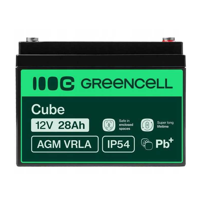 Green Cell Cube AGM VRLA 12V 28Ah