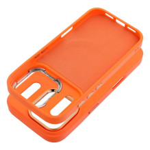 Dėklas, skirtas „iPhone 18“ Pro / 17 Pro Rėmelis Mag Su „MagSafe“ suderinamas dangtelis, oranžinis