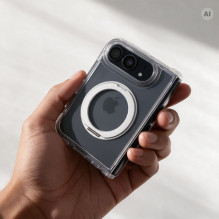 Case skirtas „iPhone Duo“ 4sD-i Skaidrus Case Apvalus stovas, suderinamas su Mag Safe permatomas Case skirtas „iPhone Duo“ 4sD-i Skaidrus Case Apvalus stovas, suderinamas su Mag Safe permatomas