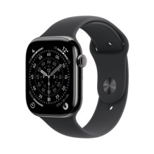Išmanusis laikrodis Apple Laikrodis S11 Titan Schiefer Cellular 42mm (sportinis dirželis juodas) S / M