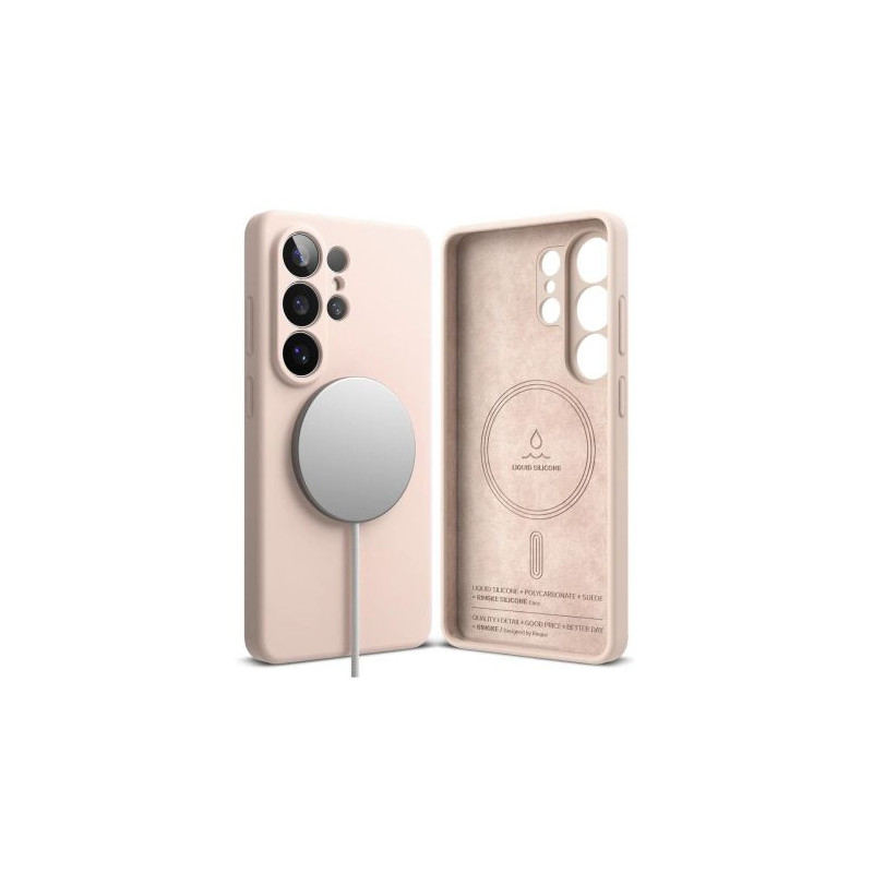 Ringke Galaxy S26 Ultra dėklas silikoninis magnetinis Pink Sand