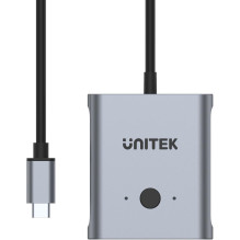 Unitek divvirzienu signāla slēdzis USB-C, 2 in 1 out 4K