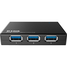D-Link DUB-1340 4-Port USB3 Hub su Netzteil Black mažmeninė prekyba