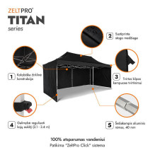 Shopping Tent 3x6 Black Zeltpro TITAN