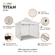 Shopping Tent 3x3 White Zeltpro TITAN