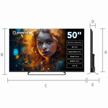 Manta MATV002LUV50 50" Smart VIDAA TV LED 4K UHD with S2 DVBT2 H Set-Top Box.265 / HEVC BT HDR Wi-Fi
