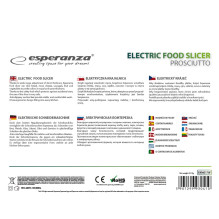 Esperanza EKM017W pjaustyklė Elektrinė Nerūdijančio plieno, Balta plastiko, Nerūdijančio plieno 150 W Esperanza EKM017W pjaustyklė Elektrinė Nerūdijančio plieno, Balta plastiko, Nerūdijančio plieno 150 W