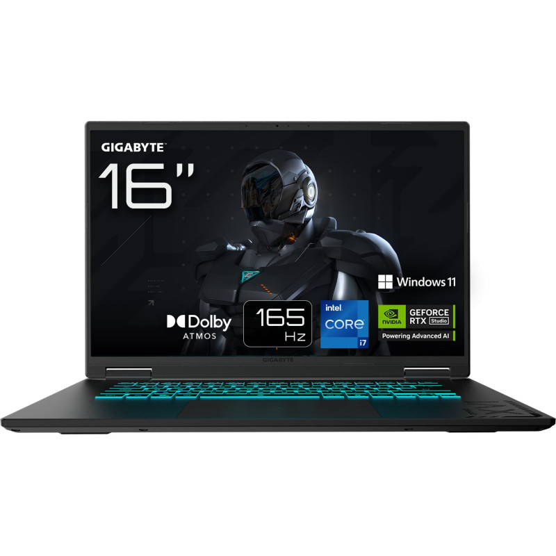 GIGABYTE Žaidimai A16 CTHI3DE894SH, Black Steel žaidimų nešiojamasis kompiuteris, Core i7-13620H, RTX 5050