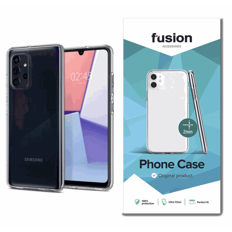 „Fusion Accessories“ itin skaidrus 2 mm silikoninis dėklas „Galaxy A72 / A72 5G“, skaidrus