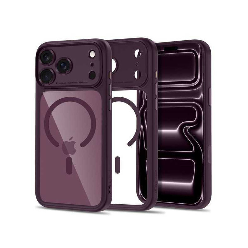 Tech-Protect MagPeak MagSafe CC iPhone 18 Pro / 17 Pro Dark Cherry