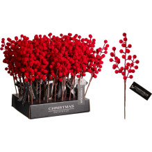 Artificial branch Berries, red, 32 cm