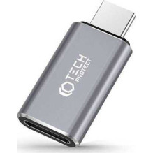 Tech-Protect UltraBoost adapter USB-C(M) Lightning(F) Grey
