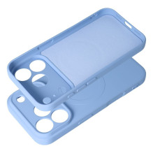 Case for iPhone 18 Pro / 17 Pro Silicone Mag Cover compatible with MagSafe (camera protection) light blue