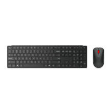 Lenovo 4X31S04814 belaidės klaviatūros ir pelės rinkinys, RF „Bluetooth“, vokiškas, juodas
