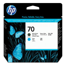 HP 70 Matte Black and Cyan...