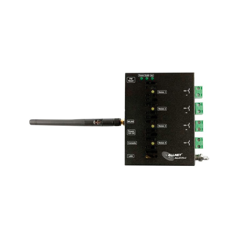 ALLNET MSR IO centrinis blokas ALL4175v2 / Tinklo komutavimo įrenginys, 4 kanalų relė, 230 VAC / 10 A