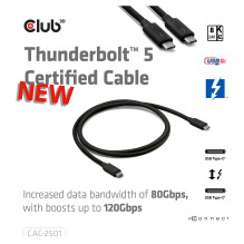 CLUB3D CAC-2501 „Thunderbolt“ laidas CLUB3D CAC-2501 „Thunderbolt“ laidas