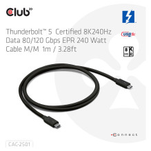 CLUB3D CAC-2501 „Thunderbolt“ laidas CLUB3D CAC-2501 „Thunderbolt“ laidas