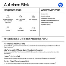 HP EliteBook 8 G1i Intel Core Ultra 7 255U 40.64cm 16inch WUXGA 32GB 1TB / SSD W11P SmartBuy 3J Gar (DE) HP EliteBook 8 G1i Intel Core Ultra 7 255U 40.64cm 16inch WUXGA 32GB 1TB / SSD W11P SmartBuy 3J Gar (DE)