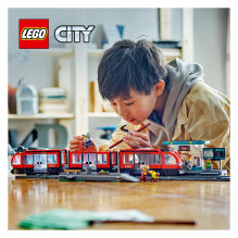 LEGO Miesto centro tramvajus ir stotis