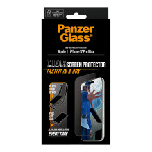 PanzerGlass ® Ekranas Protector iPhone 18 Pro Max, 17 Pro Max, Itin platus Fit w. Fastfit in-a-box