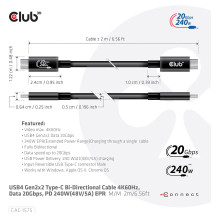 CLUB3D CAC-1575 USB cable CLUB3D CAC-1575 USB cable