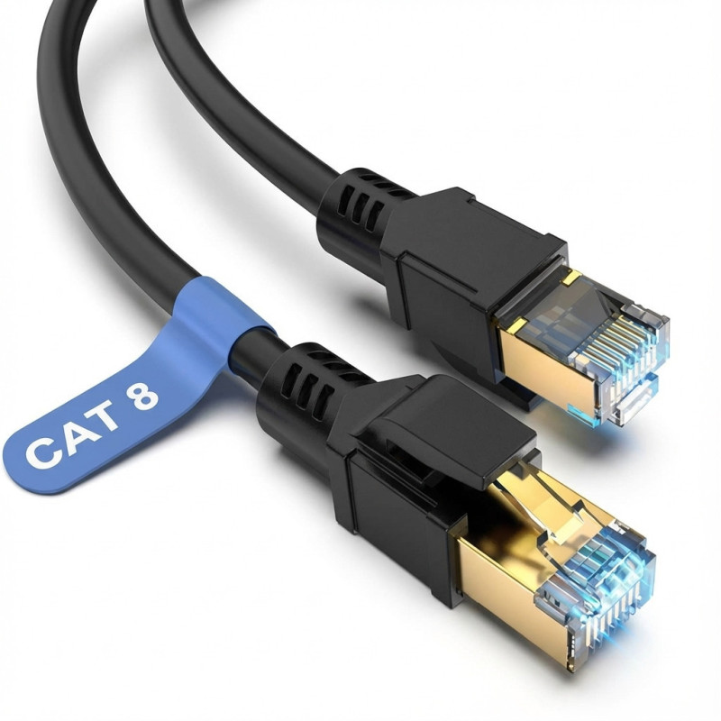 Captiva Cable Patch Cable CAT 8 Cable for Network, LAN and Ethernet 2m White