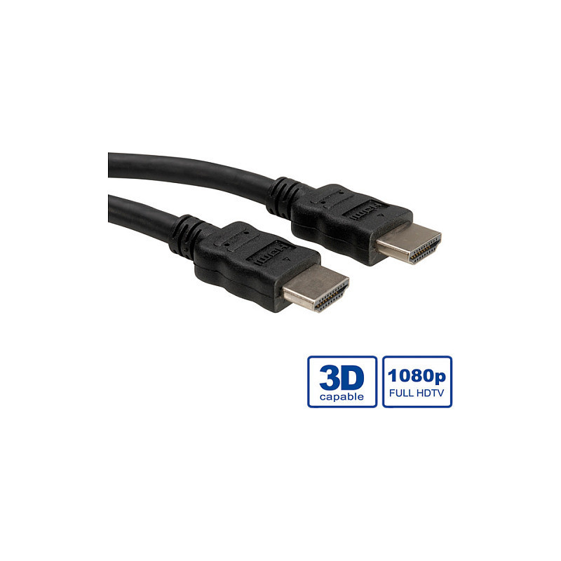 ROLINE HDMI High Speed Cable + Ethernet, LSOH, M / M 7,5m