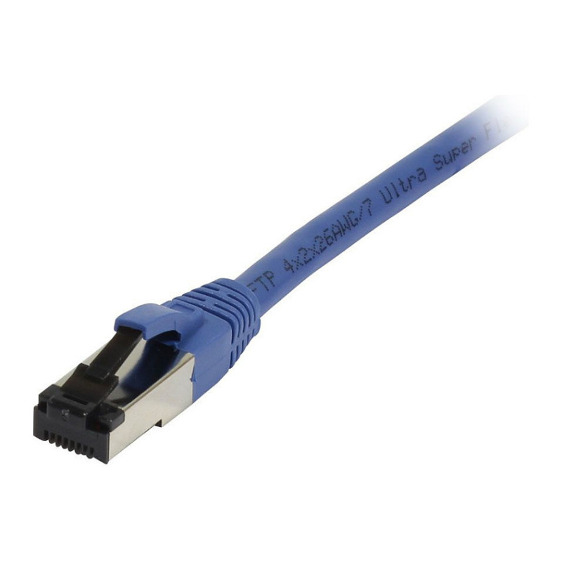 „Synergy21“ jungiamasis kabelis RJ45, CAT8.1 2000 MHz, 0,25 m, mėlynas, S-STP(S / FTP), TPE(Ultra SuperFlex), AWG26,