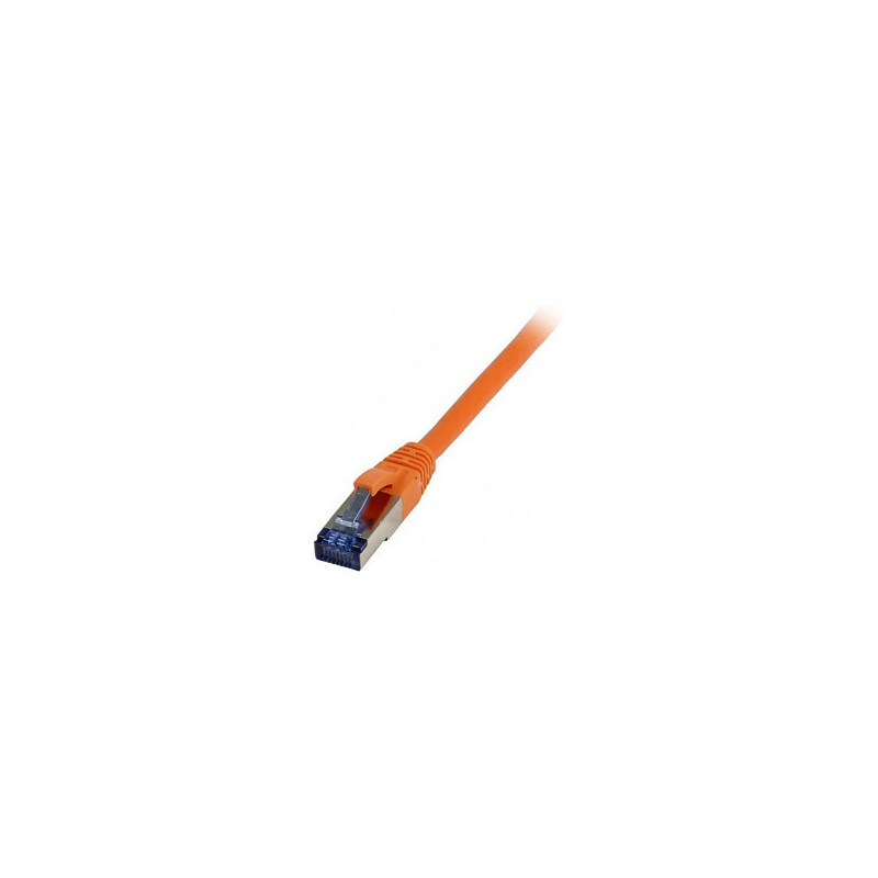 Synergy21 patch cable RJ45, CAT6A 500Mhz, 0.5m, orange, S-STP(S / FTP), TPE / LSZH(Superflex), AWG26,