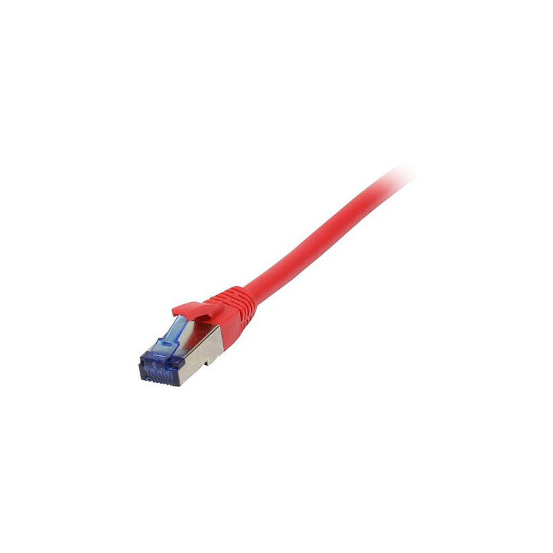 Synergy21 patch cable RJ45, CAT6A 500Mhz, 0.15m, red, S-STP(S / FTP), TPE / LSZH(Superflex), AWG26,