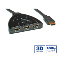 VALUE HDMI jungiklis, automatinis, 3 padėčių
