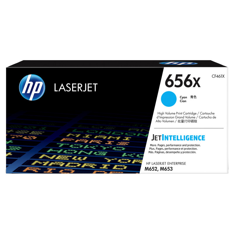 HP 656X Didelės talpos žydro spalvos originali „LaserJet“ tonerio kasetė