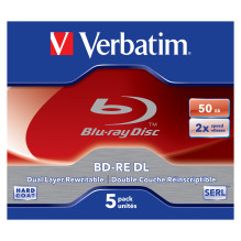 Verbatim BD-RE DL 50GB 2 x 5 Pack Jewel Case Verbatim BD-RE DL 50GB 2 x 5 Pack Jewel Case