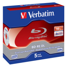 Verbatim BD-RE DL 50GB 2 x 5 Pack Jewel Case Verbatim BD-RE DL 50GB 2 x 5 Pack Jewel Case