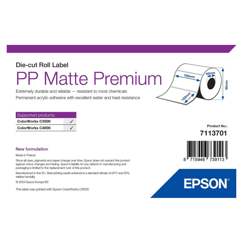Epson 7113701 spausdintuvo etiketė