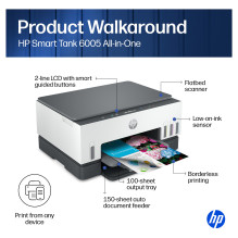 HP Smart Tank 6005 Multifunknsdrucker 3in1 TIntenstrahl Farbe A4 12s / m