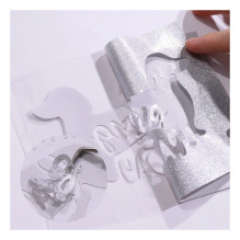 LOKLiK Glitter Plotter Film - White - 30.5 x 90 cm