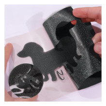 LOKLiK Glitter Plotter Film - Black - 30.5 x 90 cm