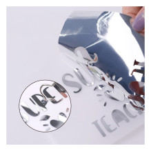 LOKLiK Permanent Adhesive Vinyl Film, Mirrored Metallic - Silver - 30.5 x 180 cm