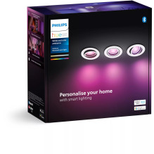 Philips Hue Balta ir spalvota atmosfera Centura Einbaustrahler 3 flg. Weiß 3x4.2W .
