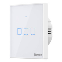 Išmanusis jungiklis - Sonoff T2 EU TX 3-kanalinis WiFi RF 433 lietimui jautrus jungiklis
