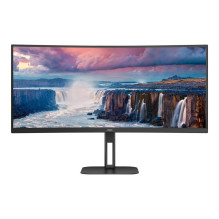 Monitor - AOC CU34V5C 34" Curved WQHD 100Hz USB-C Speakers Black Monitor - AOC CU34V5C 34" Curved WQHD 100Hz USB-C Speakers Black