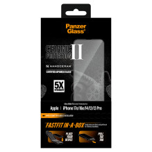 PanzerGlass ® Ceramic Screen Protector iPhone 17e , 16e , 14 , 13 , 13 Pro , Ultra-Wide Fit w. Fastfit in-a-box