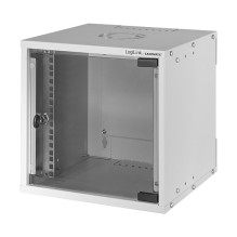 10" sieninė spintelė „EconLine“, 6U, pilka