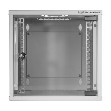 10" sieninė spintelė „EconLine“, 6U, pilka