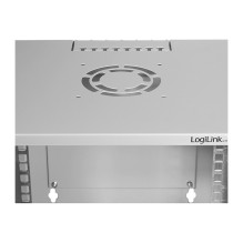 10" sieninė spintelė „EconLine“, 6U, pilka