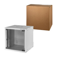 10" sieninė spintelė „EconLine“, 6U, pilka